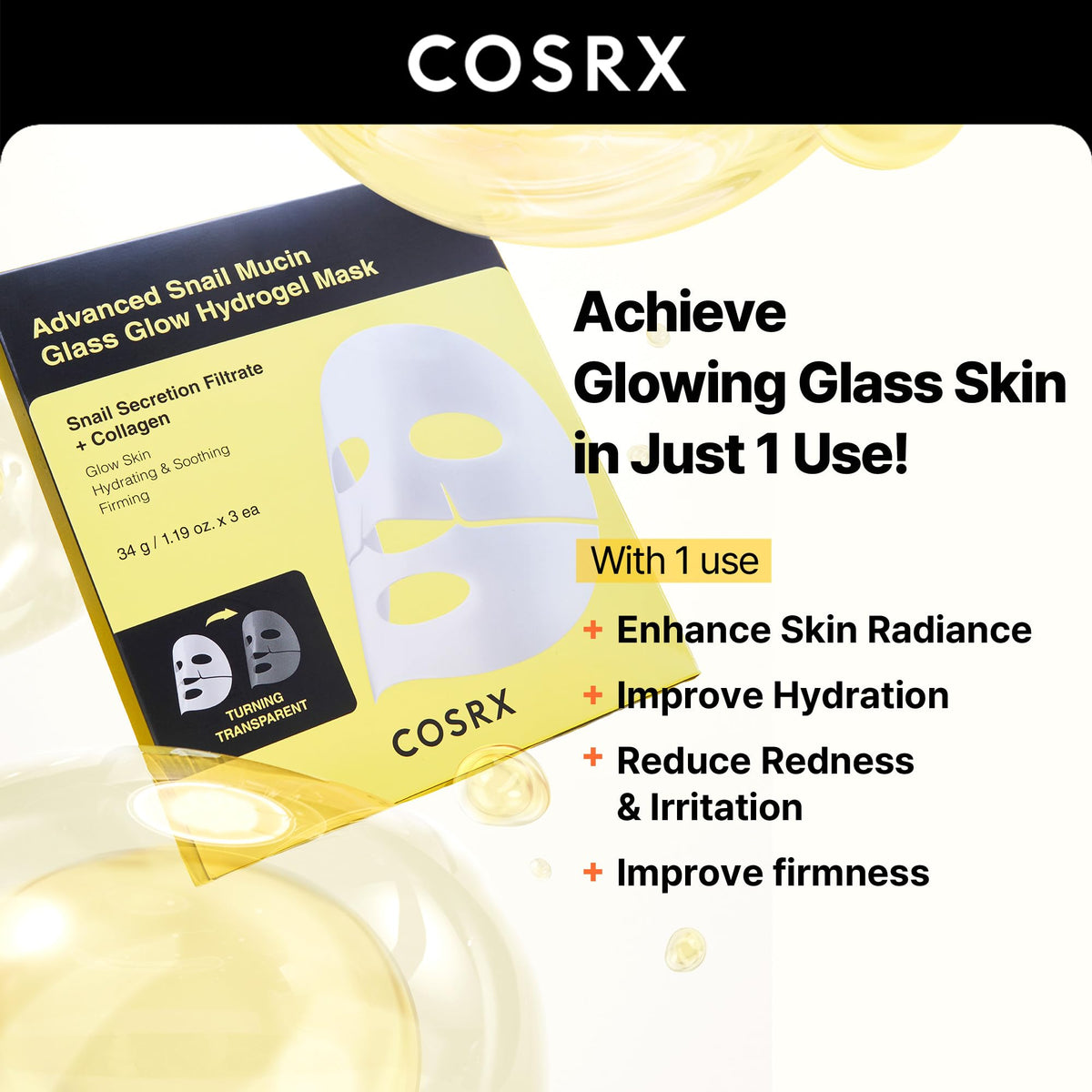 COSRX dropping clear essence from mask emphasizing hydration delivery
