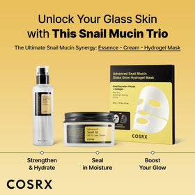 COSRX snail essence drop on skin showcasing absorption and immediate hydration benefit