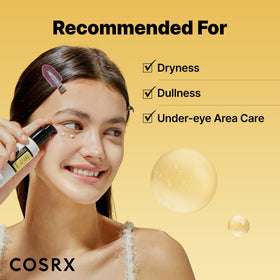 COSRX close-up of cream texture highlighting snail mucin smoothing benefit