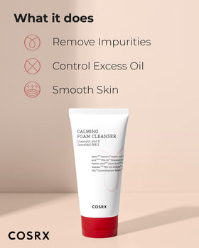 COSRX foam texture close-up showing rich lather and gentle cleansing
