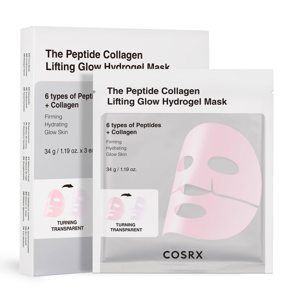 COSRX front packaging showing three travel-friendly mask pouches and bright pink design