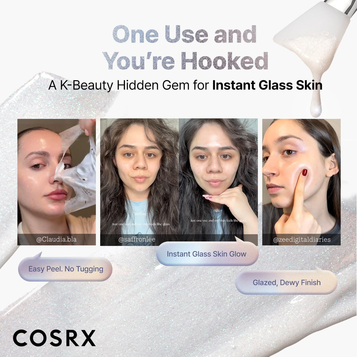COSRX open jar texture highlighting glossy gel for easy application