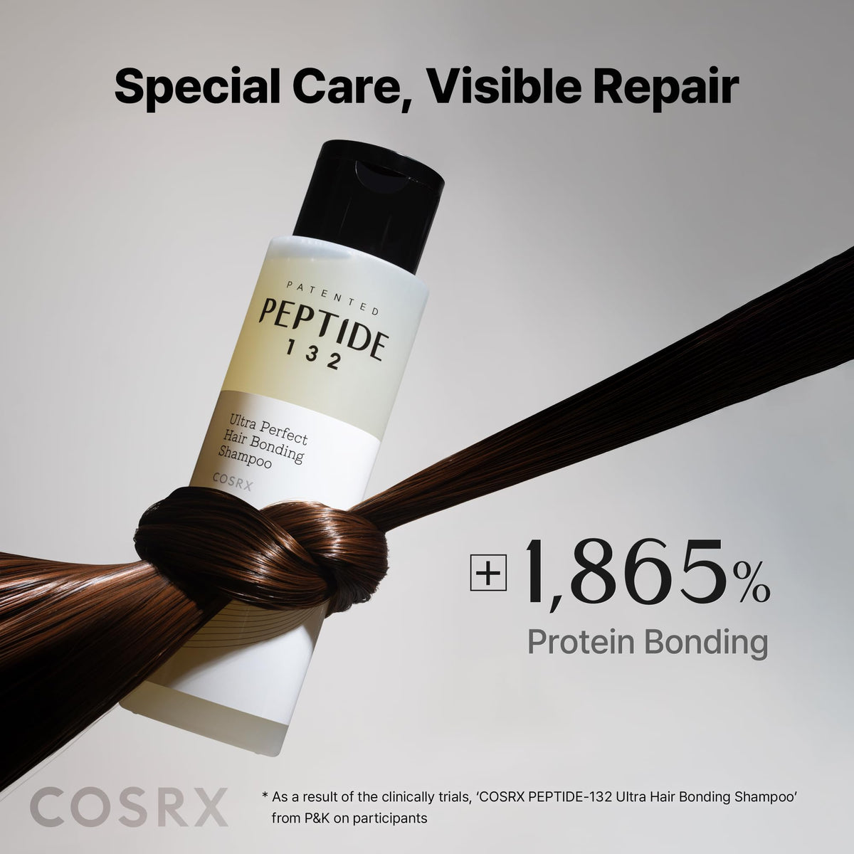 COSRX hair before-and-after comparison showing reduced breakage and smoother strands