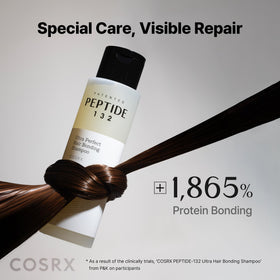 COSRX hair before-and-after comparison showing reduced breakage and smoother strands
