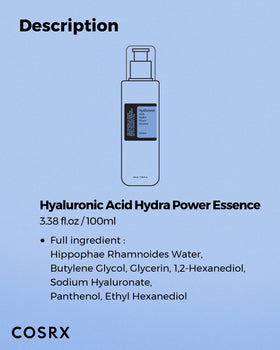 COSRX before and after hydration textures showing visible plumping benefit