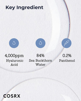 COSRX bottle staged with moisturizing cream, illustrating layered hydration benefit