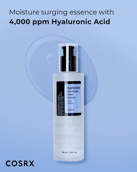 COSRX hand applying pump of toner, demonstrating easy layering benefit