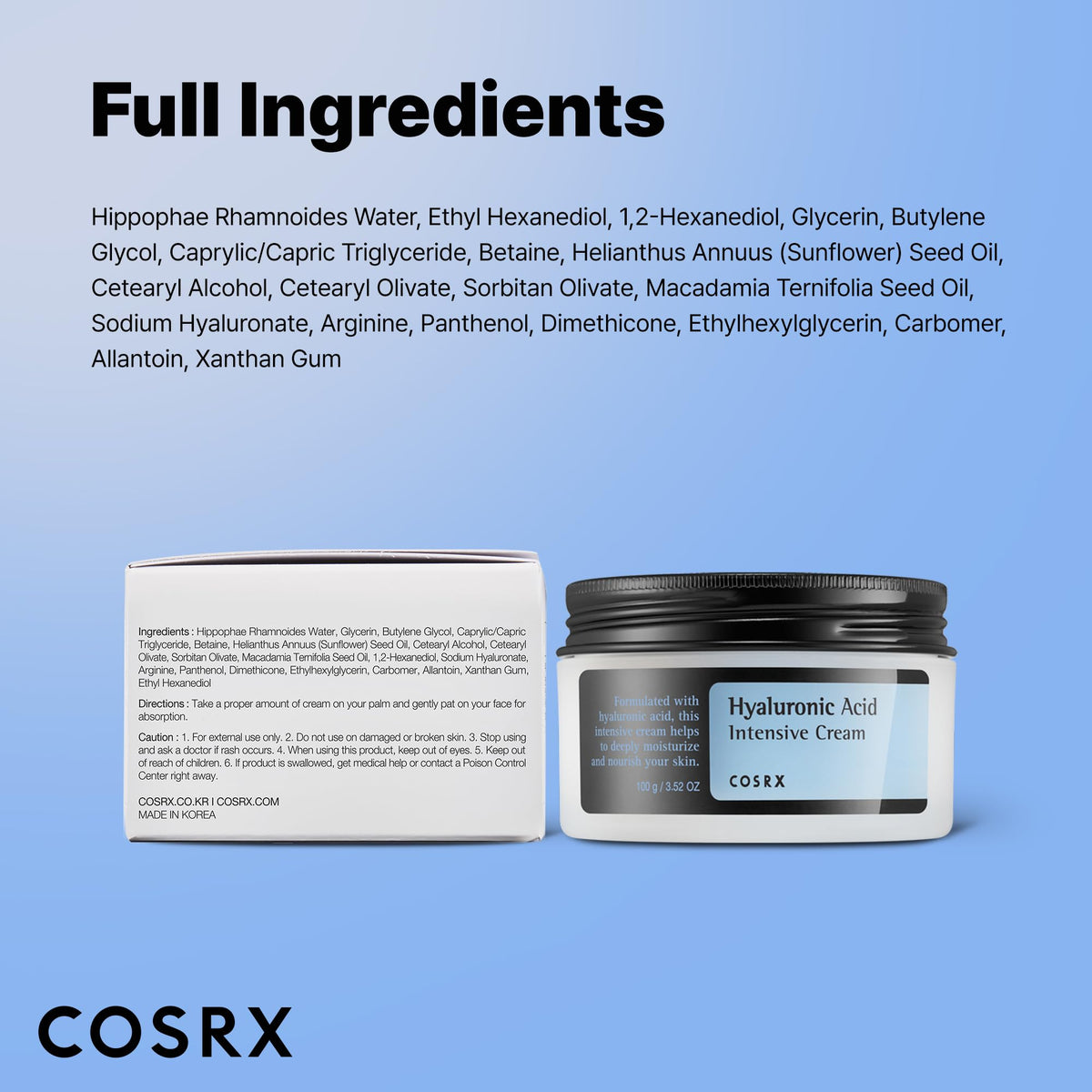 COSRX jar on bathroom shelf lifestyle showing daily routine use