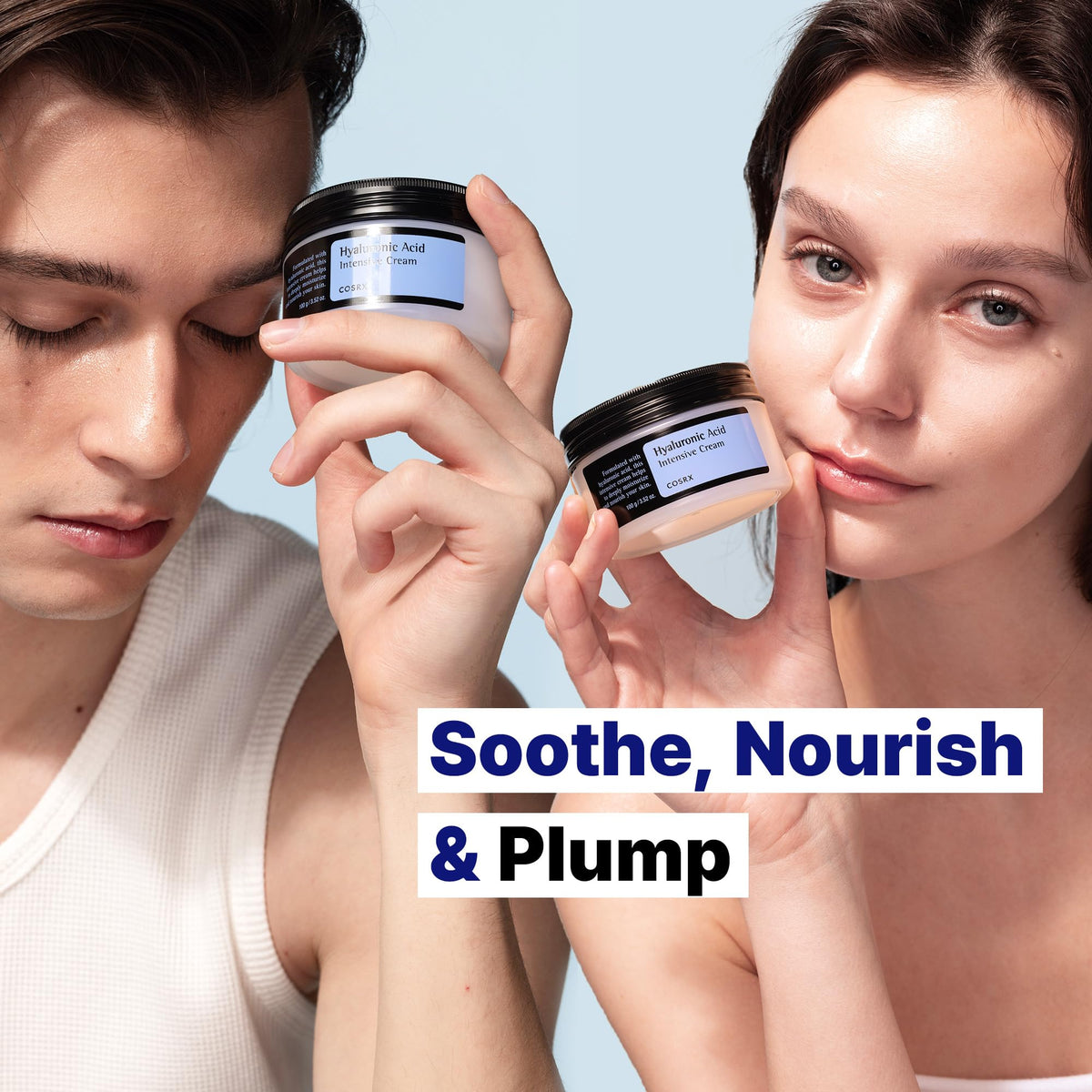 COSRX ingredients label highlighting hyaluronic acid and clean formula