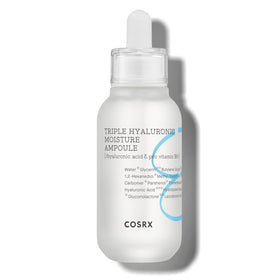 COSRX front bottle view showing clear ampoule, highlighting hydrating benefits