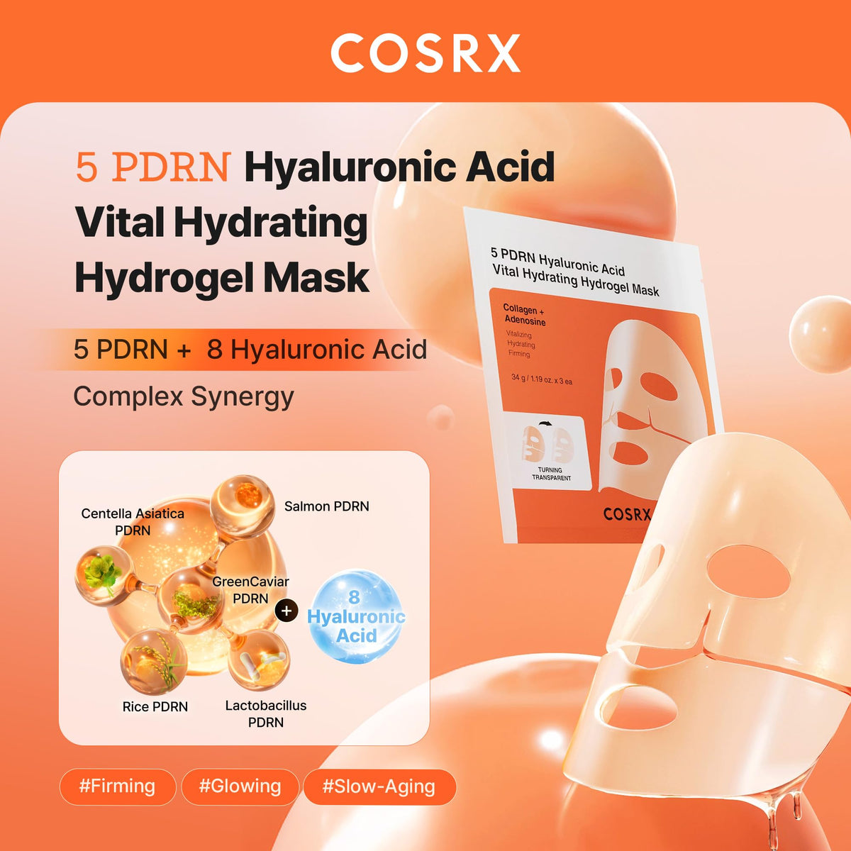 COSRX close-up of hydrogel sheet texture highlighting lightweight absorption