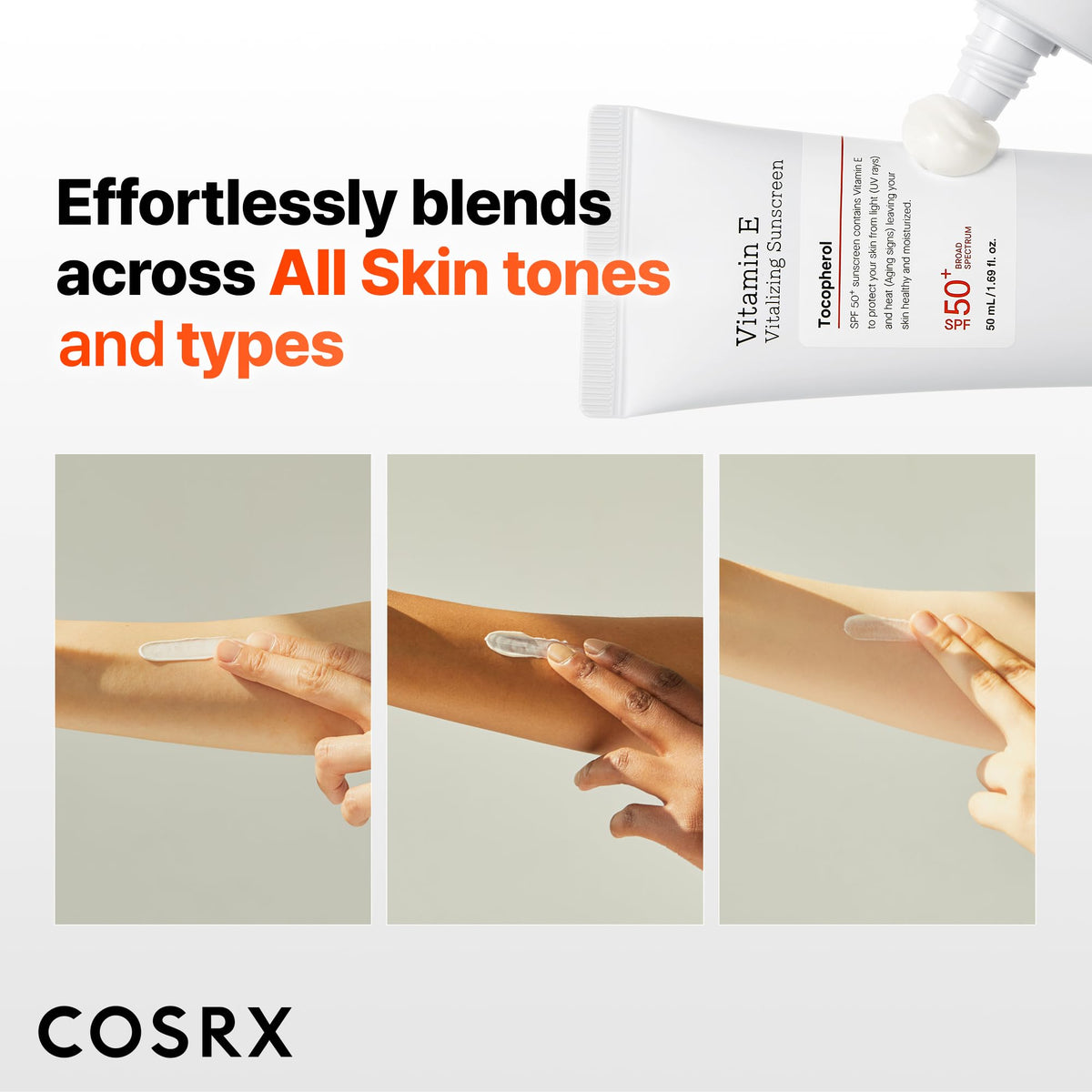 COSRX ingredient highlight featuring vitamin E for antioxidant protection