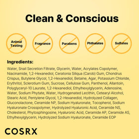 COSRX product label listing key ingredients for informed shoppers