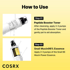 COSRX ingredient graphic of snail secretion emphasizing soothing hydration