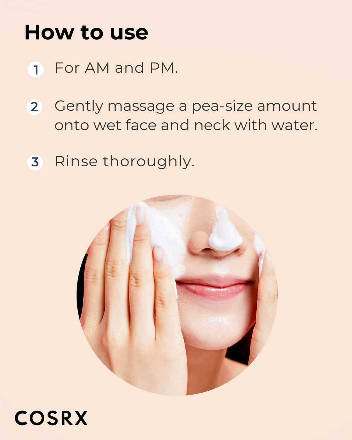 COSRX label detail highlighting salicylic acid and Centella benefits