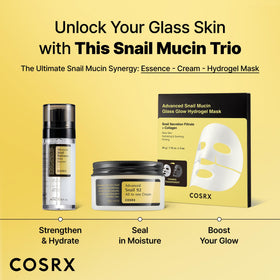COSRX ingredient label close-up highlighting snail mucin and niacinamide