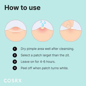 COSRX patch in bathroom skincare routine for on-the-go treatment