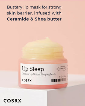 COSRX ingredient display with ceramide and shea butter highlighting nourishing benefits