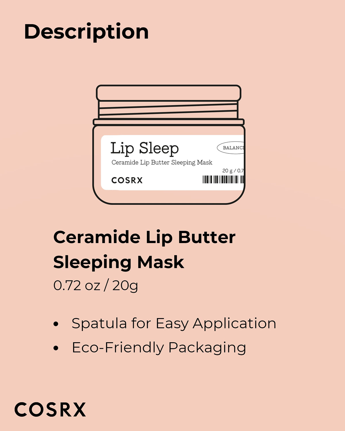 COSRX label close-up highlighting ceramide and fragrance-free formulation benefits