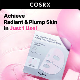 Model wearing COSRX mask demonstrating comfortable fit and instant skin coverage benefit