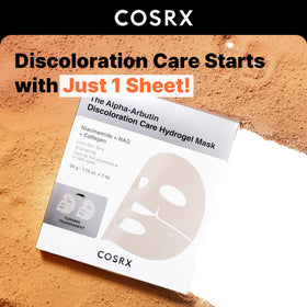 COSRX mask worn on model demonstrating snug fit and comfortable coverage for even ingredient delivery