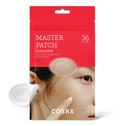 COSRX front pouch showing 36 patch count and branding benefit concealment