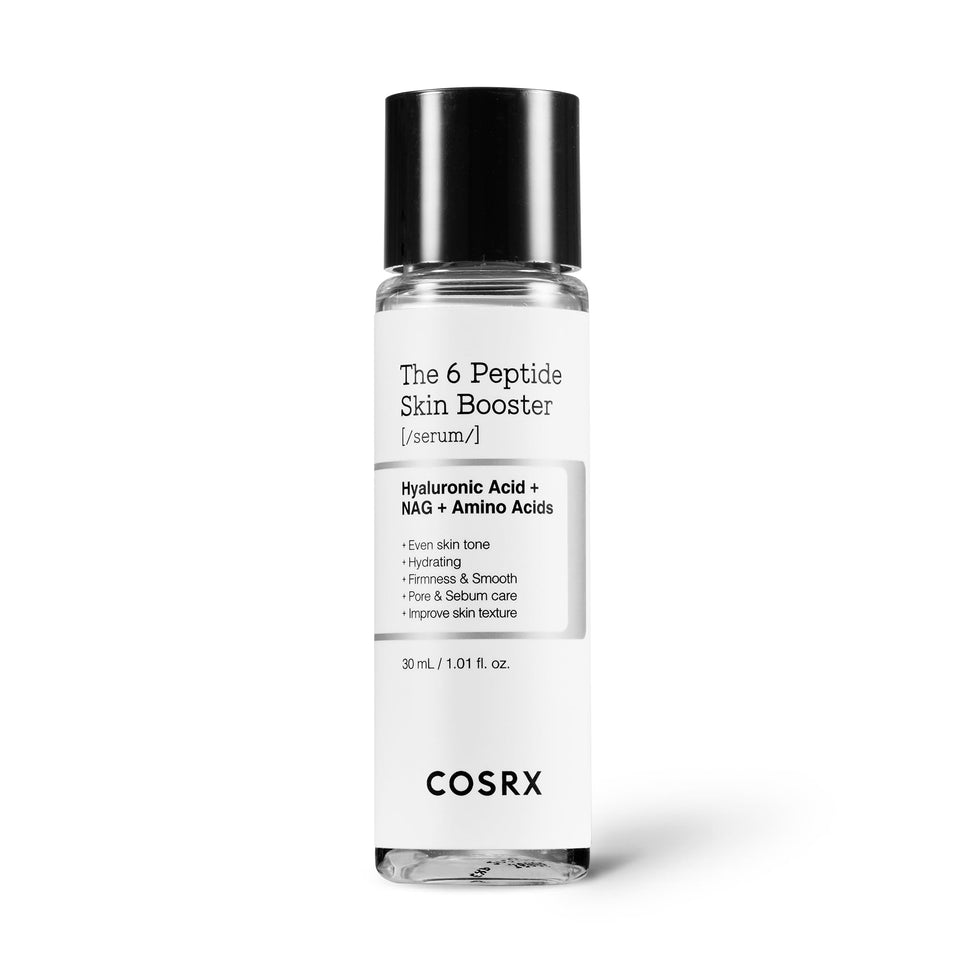 COSRX mini peptide front packaging showing bottle, convenient travel size benefit