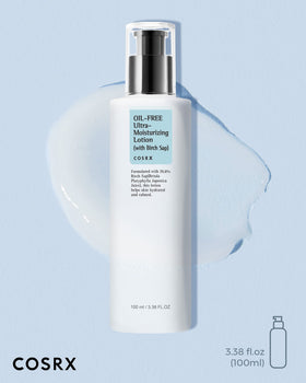 COSRX bottle styled in minimalist scene conveying daily, breathable hydration