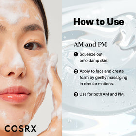 COSRX open cap with product pouring to show easy application benefit