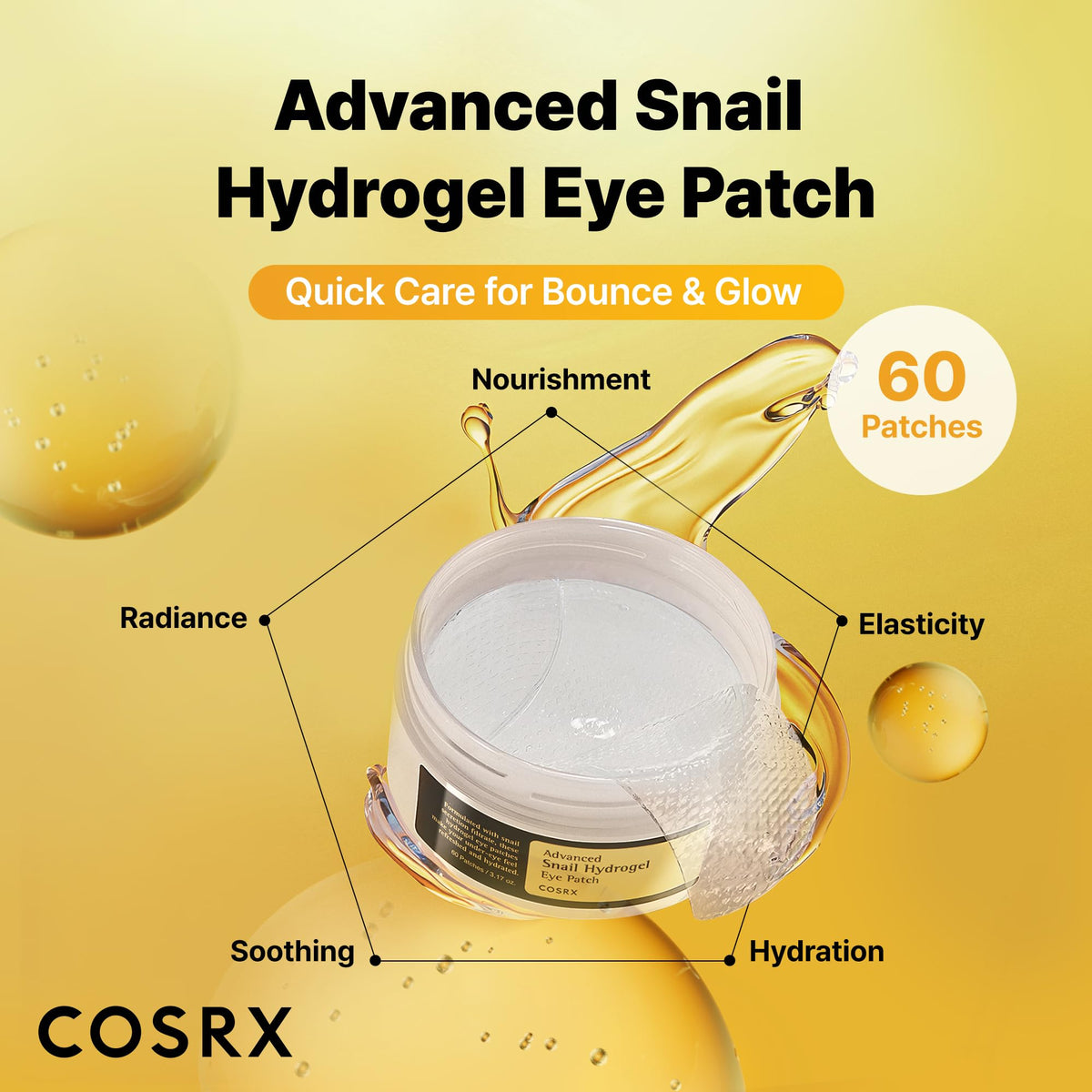 COSRX open jar with hydrogel patches displayed for contents view
