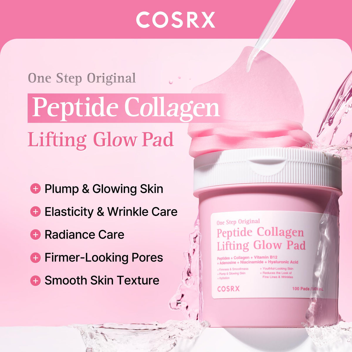COSRX close-up of pad texture soaked in essence for smooth application
