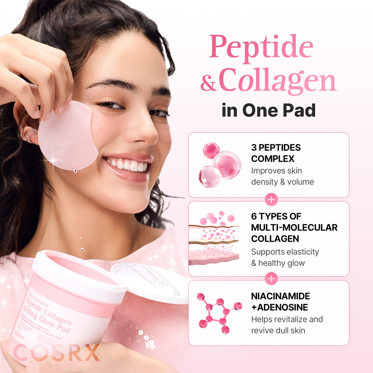 COSRX pad being split to target small areas and reduce product waste