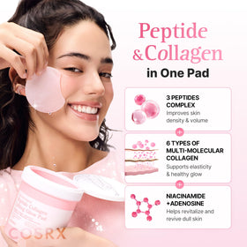 COSRX pad being split to target small areas and reduce product waste