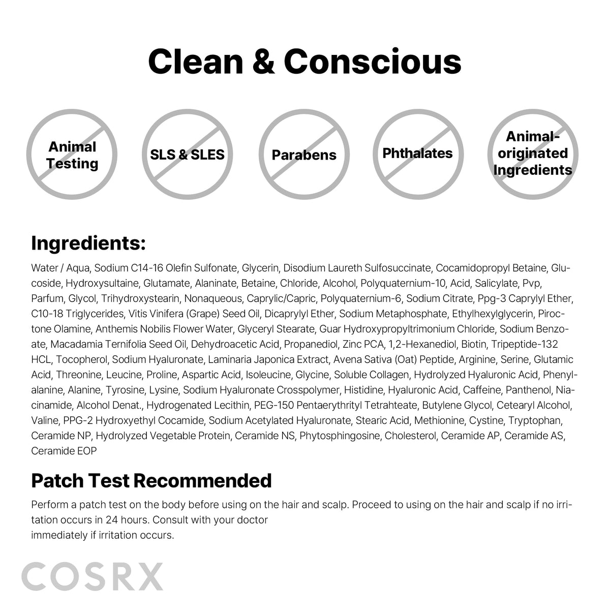 COSRX product and recycling-friendly packaging emphasizing clean beauty