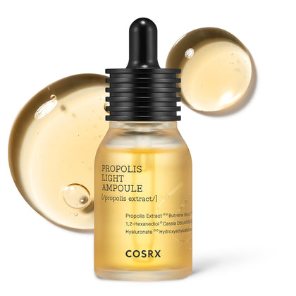 COSRX front bottle showing clean label and 73.5% propolis benefit