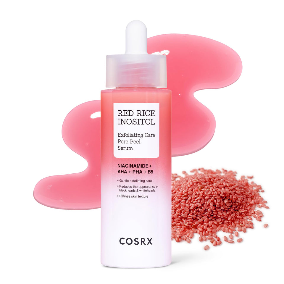 COSRX bottle front view showing product and benefits
