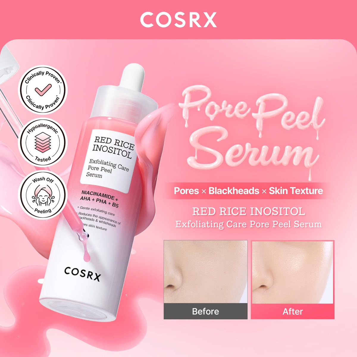 COSRX serum texture closeup highlighting smooth application