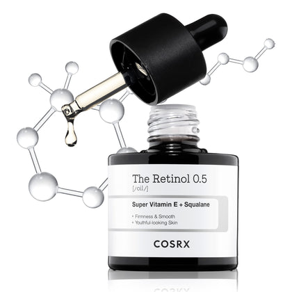 COSRX bottle front view showing compact retinol oil for smoother skin