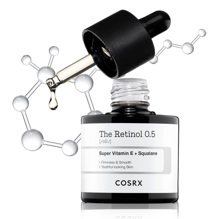 COSRX bottle front view showing compact retinol oil for smoother skin