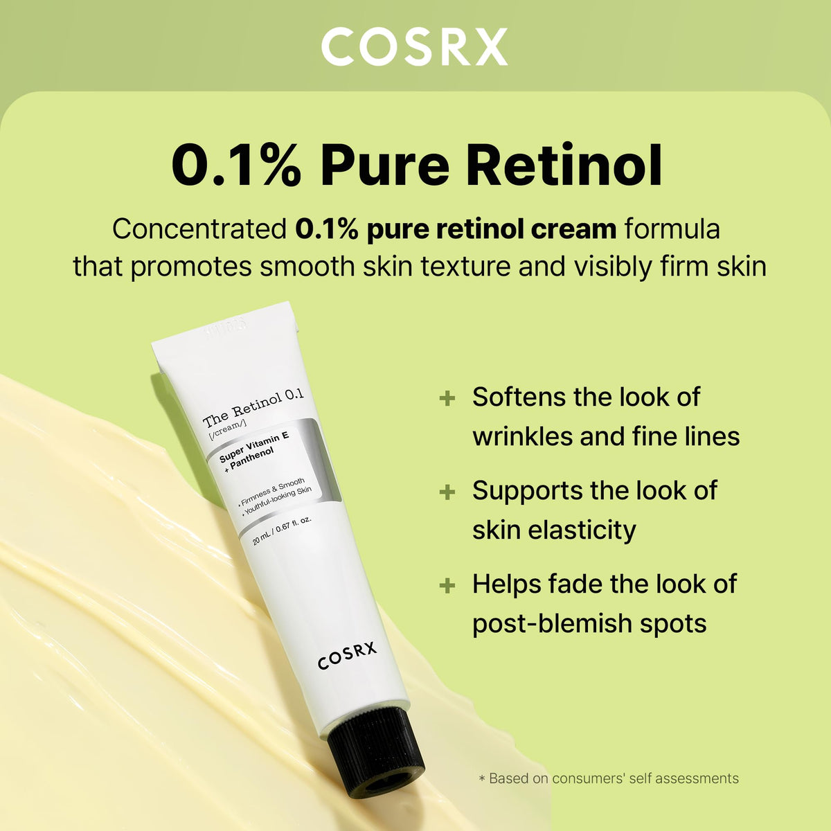 COSRX open jar close-up showing smooth cream texture that absorbs evenly