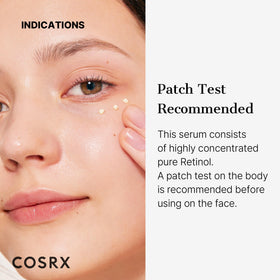 COSRX ingredient label close-up highlighting Super Vitamin E and panthenol benefits