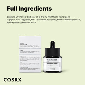 COSRX outer packaging detail showing product branding and info
