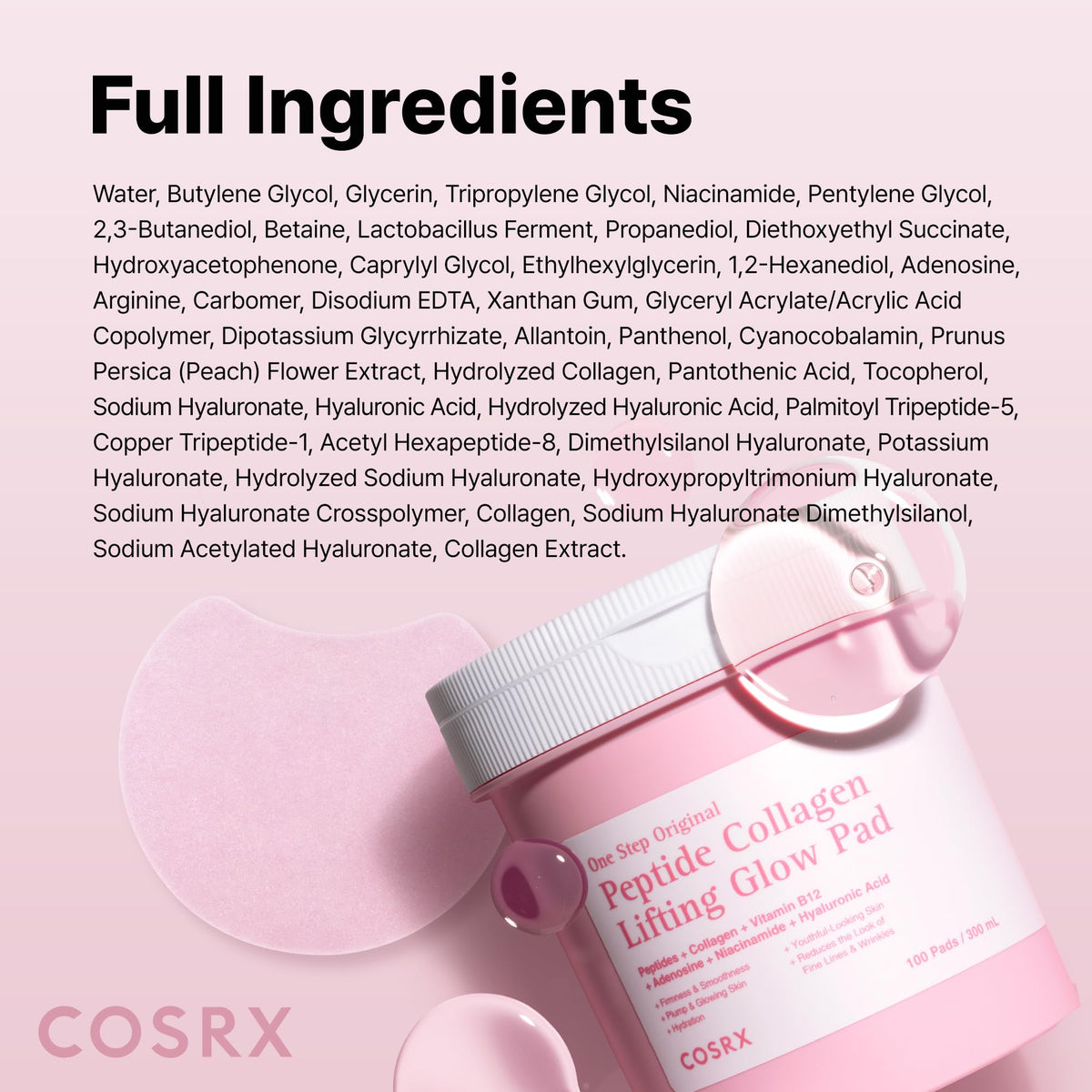 COSRX pad in hand showing size for precise, time-saving use