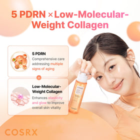 COSRX ingredient label detail showing PDRN and collagen benefits