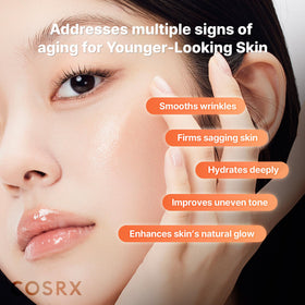 COSRX close-up of serum texture showing lightweight, fast-absorbing finish