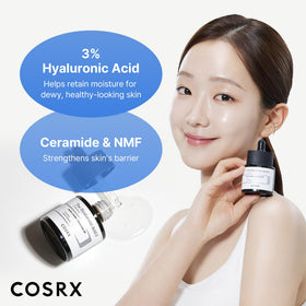 COSRX close-up of lightweight serum texture for fast absorption benefit