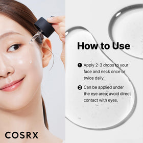 COSRX serum layered under moisturizer showing enhanced moisture-locking benefit