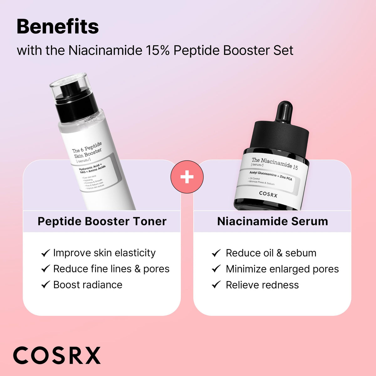 COSRX set staged on bathroom shelf to show daily routine convenience benefit