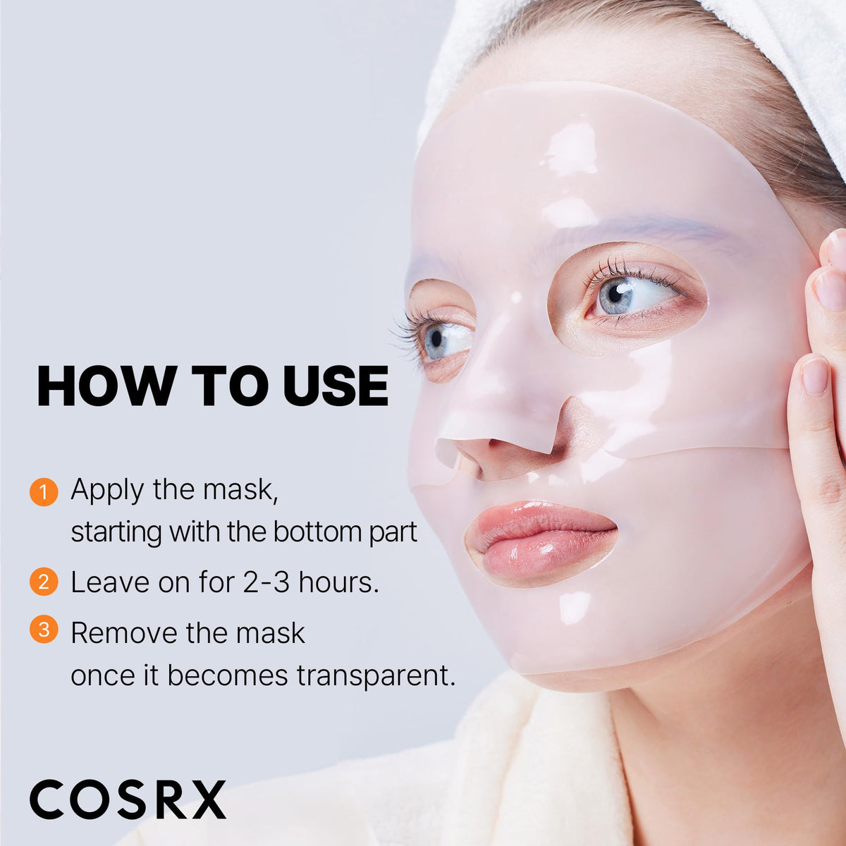 COSRX mask beside a ruler for size comparison to show full-face coverage and fit