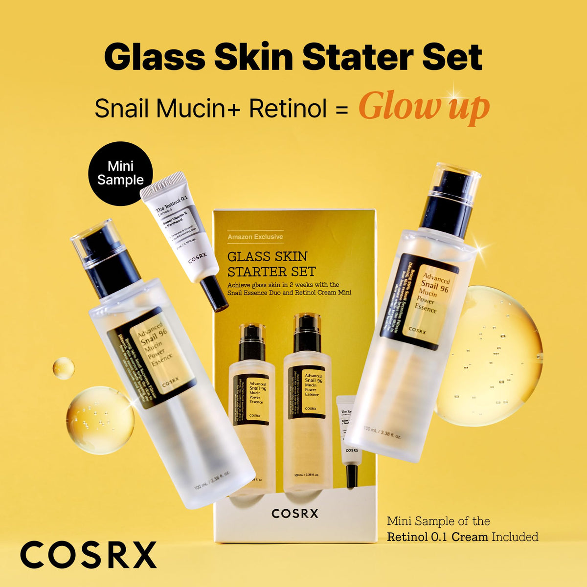 COSRX snail mucin essence close-up texture showing smooth hydrating consistency